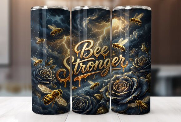 Download Bee Stronger Motivational Tumbler Wrap - Motivational tumbler wrap Collection