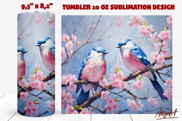 Download Bird Tumbler Sublimation Wrap / Spring - Tumbler sublimation Collection