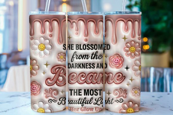 Download Feminine Motivational Tumbler Wrap PNG - Motivational tumbler wrap Collection