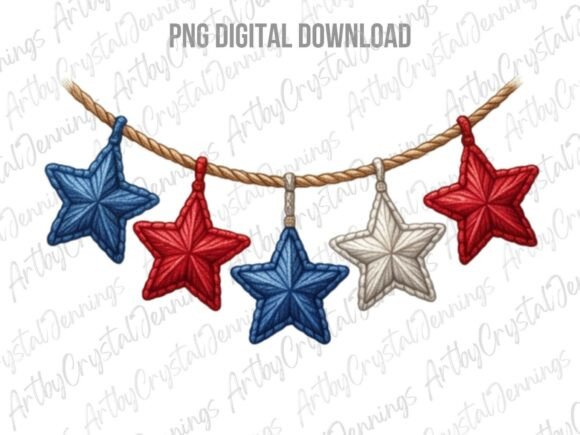 Download Patriotic Americana Star Bunting PNG - Patriotic americana Collection
